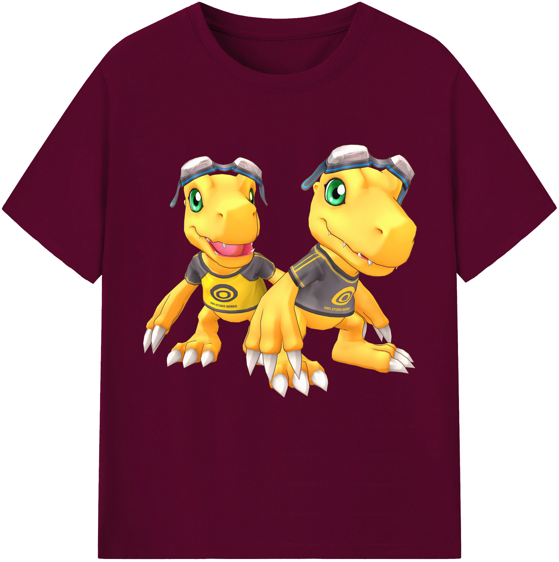 （画像用） Digimon デジタルモンスター/デジモン レディースカジュアルプリントTシャツ（綿100％）